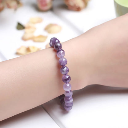 Natural Crystal Gemstone ~ Dream Lace Amethyst Bracelet ~ for "Manifestation, Creativity and Protection"