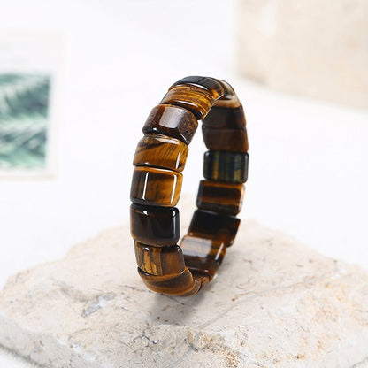 Natural Crystal Gemstone ~ Tiger's Eye and Mookaite Earth Stone Bracelets~ for "Confidence, Strength and Energy"