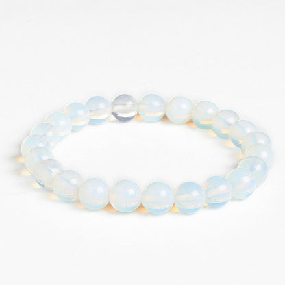 Natural Crystal Gemstone ~ Cat's Eye Stones & Pure Opal Moonstone Bracelet ~ for "Inner Strength and Stability"