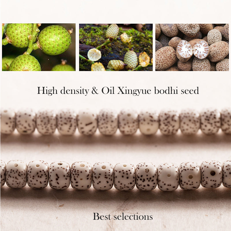 Buddhist Handcrafted Nature Sandalwood Necklace "One With Nature" (made from Organic Bodhi Tree)
