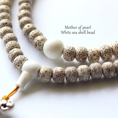 Buddhist Handcrafted Nature Sandalwood Necklace "One With Nature" (made from Organic Bodhi Tree)