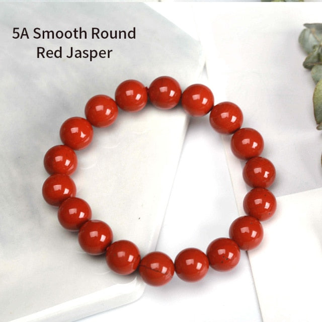 Natural Crystal Gemstone ~ Clear Red Jasper Bracelet ~ for "Courage and Tranquility"