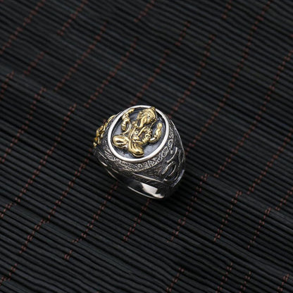 Vināyaka Elephant God Ring of Luck and Positivity (Silver)