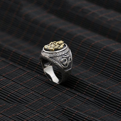 Vināyaka Elephant God Ring of Luck and Positivity (Silver)