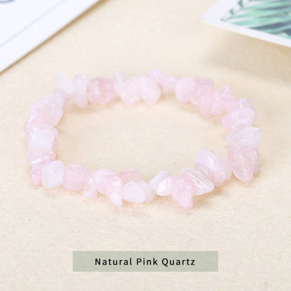 Natural Crystal Gemstone ~ Nature Amethyst & Pure Quartz Bracelet ~ for "All Healing and Protection"