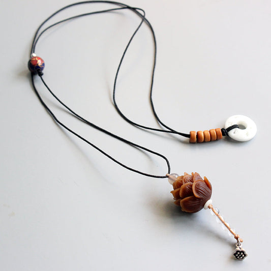 Enlightening Lotus Flower Pendant (Bodhi Seed)