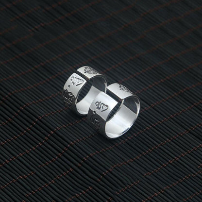 Couple Ring for Developing Imperfections and Embracing Simplicity (Silver)
