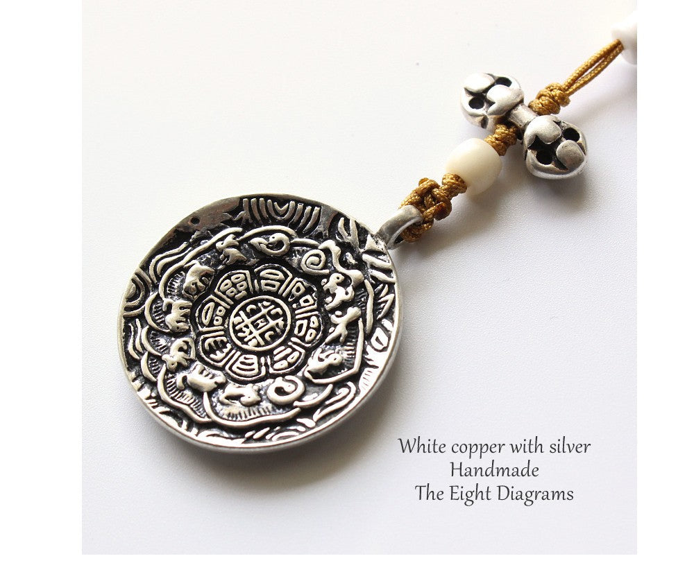 Buddhist Handcrafted Nature Sandalwood Necklace "One With Nature" (made from Organic Bodhi Tree)