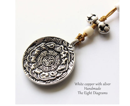 Buddhist Handcrafted Nature Sandalwood Necklace "One With Nature" (made from Organic Bodhi Tree)