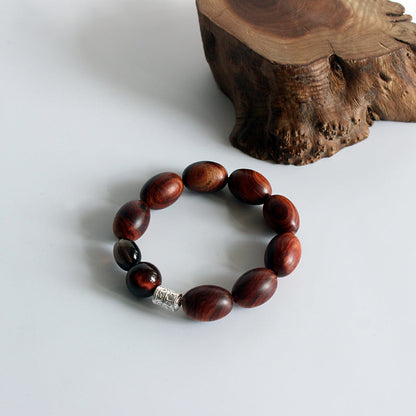 Buddhist Handcrafted Nature Sandalwood Bracelet for "Stability & Debonair"