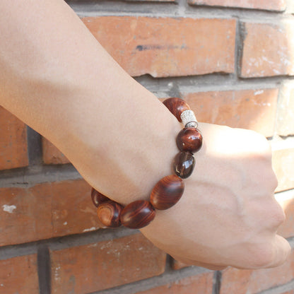 Buddhist Handcrafted Nature Sandalwood Bracelet for "Stability & Debonair"