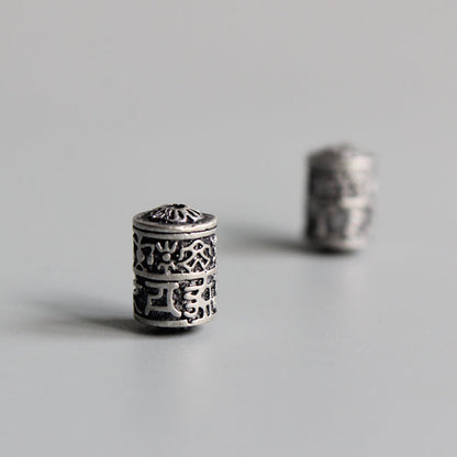 Tibetan Buddhist Luck Pendant (White Copper)