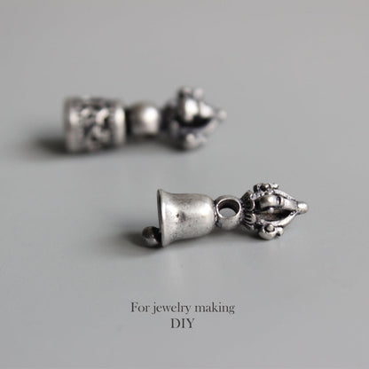 Vajra Bell Pendant (White Copper)