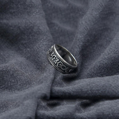 Atmospheric Ring of Traditional Buddhism (Silver)