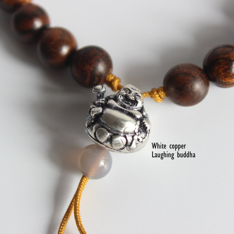 Buddhist Handcrafted Nature Sandalwood Bracelet for "Unity" (made with Holy Buddha Charm)