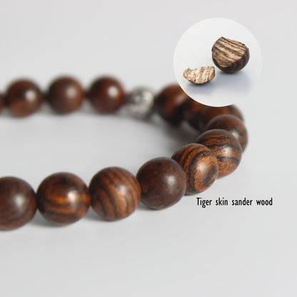 Buddhist Handcrafted Nature Sandalwood Bracelet for "Unity" (made with Holy Buddha Charm)