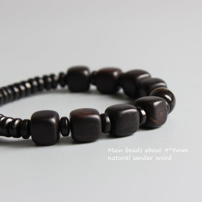 Buddhist Handcrafted Nature Sandalwood Bracelet for "Compassion & Kindness"