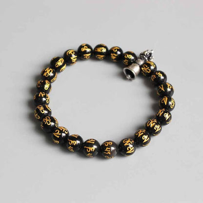 Stone Amulet (Traditional Tibetan Stones with Antiqued Metal)