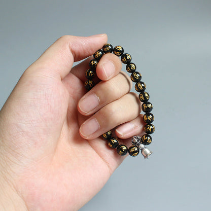 Stone Amulet (Traditional Tibetan Stones with Antiqued Metal)