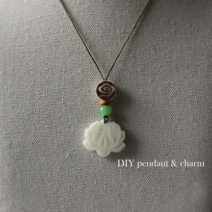 Lotus Flower Pendant (Tagua Nut)