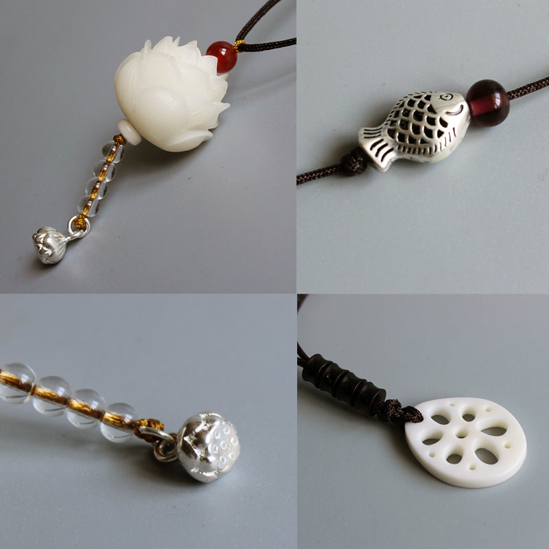 Harmonious Enlightenment Pendant (Bodhi Seed and Tagua Nut)