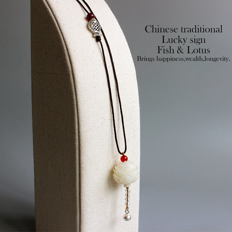 Harmonious Enlightenment Pendant (Bodhi Seed and Tagua Nut)