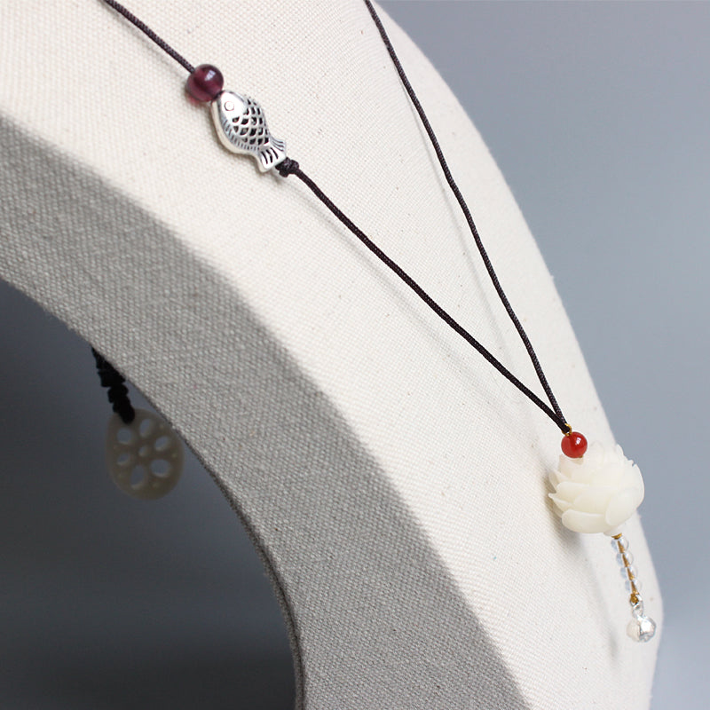 Harmonious Enlightenment Pendant (Bodhi Seed and Tagua Nut)