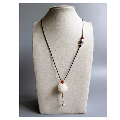 Harmonious Enlightenment Pendant (Bodhi Seed and Tagua Nut)