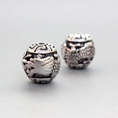 Dragon Pattern Creativity Pendant (White Copper)