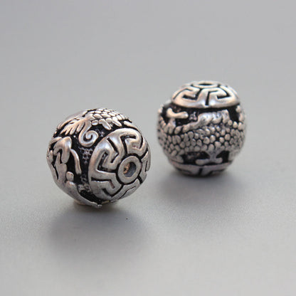 Dragon Pattern Creativity Pendant (White Copper)