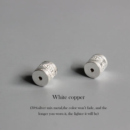 Cylinder Fish Bliss Pendant  (White Copper)