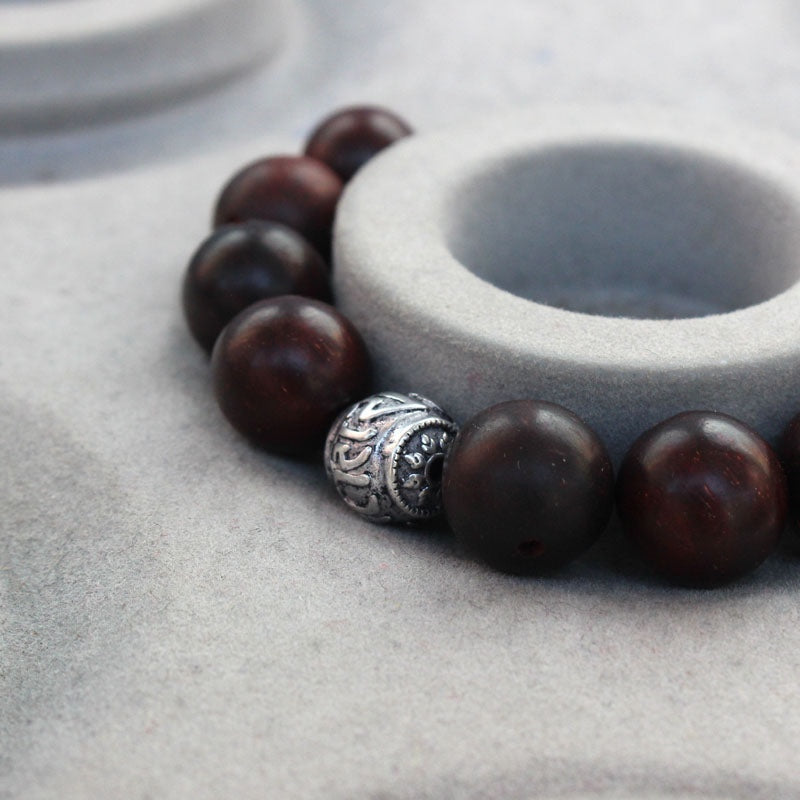 Tibetan Character Pendant (White Copper)