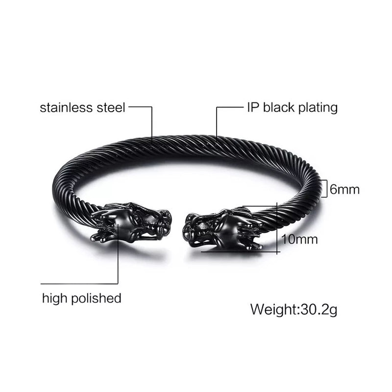 Dragon Head Bangle for Wealth and Creativity