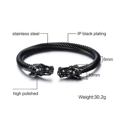Dragon Head Bangle for Wealth and Creativity