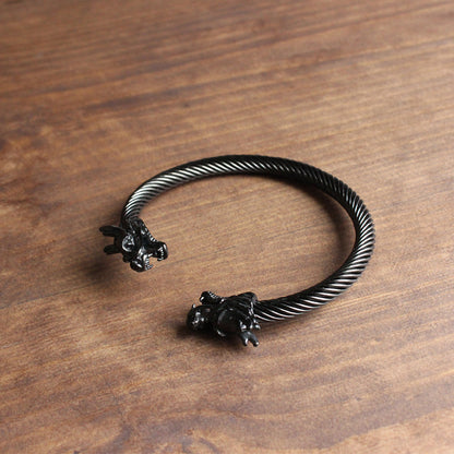 Dragon Head Bangle for Wealth and Creativity
