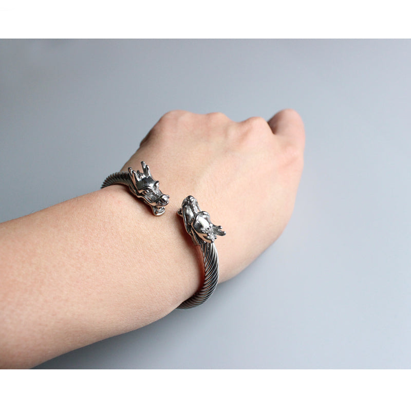 Dragon Head Bangle for Wealth and Creativity