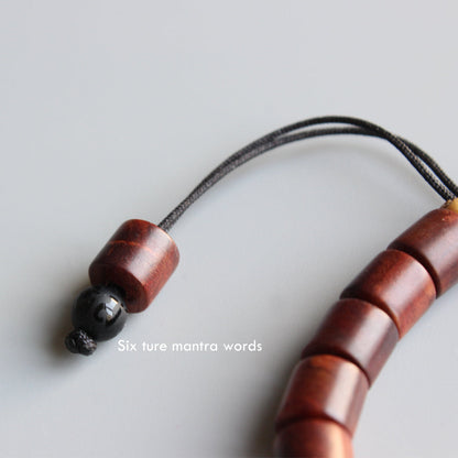 Buddhist Handcrafted Nature Sandalwood Bracelet for "Charisma" (made with Om Mani Padme Hum Amulet)