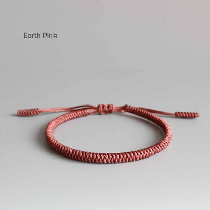 Handmade Tibetan Blessed Knots for "Best Friends" (Coral Pink)