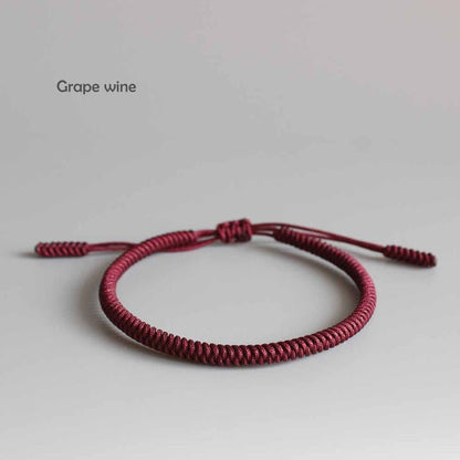 Handmade Tibetan Blessed Knots for "Best Friends" (Coral Pink)