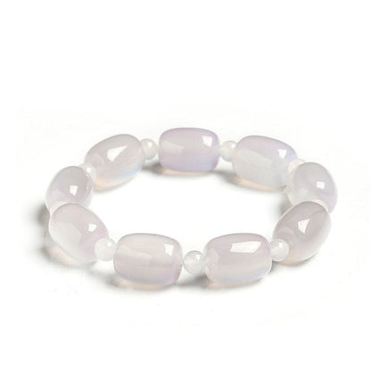 Natural Crystal Gemstone ~ Green Peacock Ore & Agates Bracelet ~ for "Happiness and Acceptance"